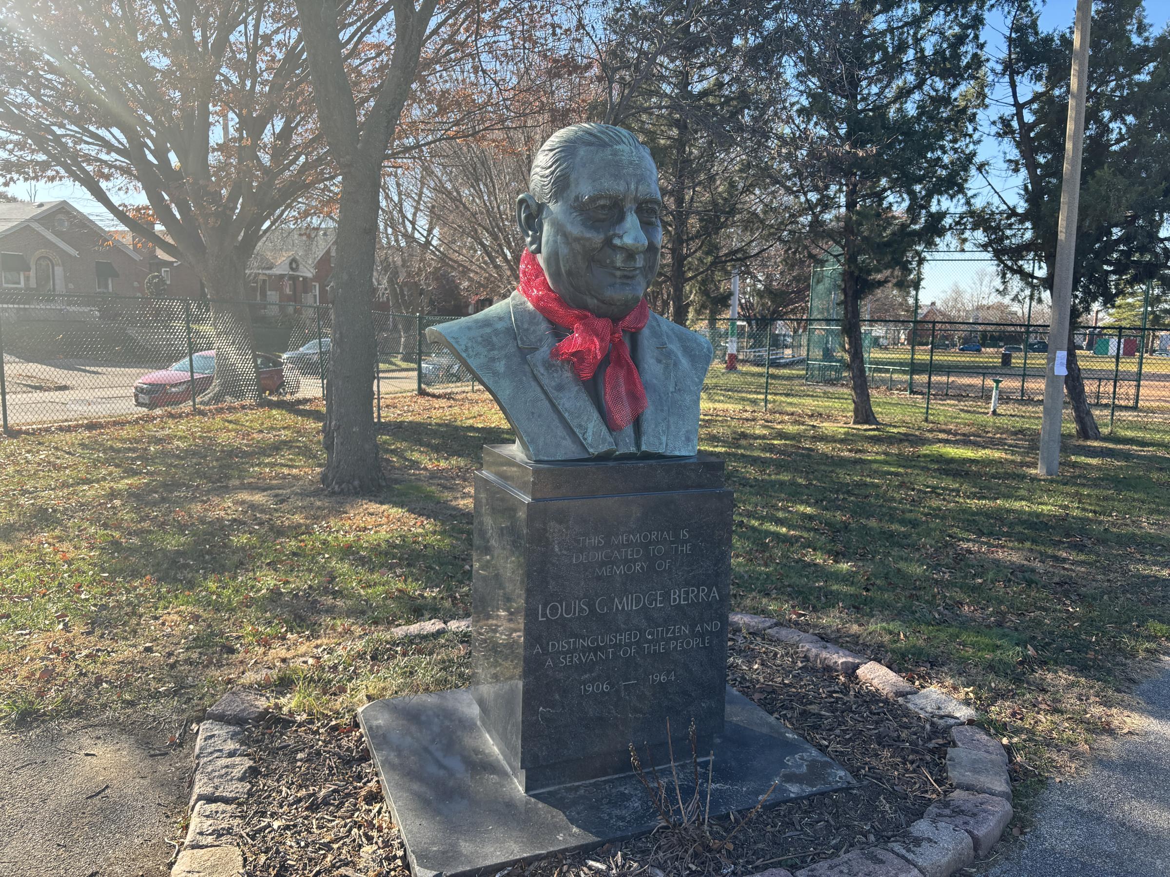 Berra Park Louis B. Midge Berra bust