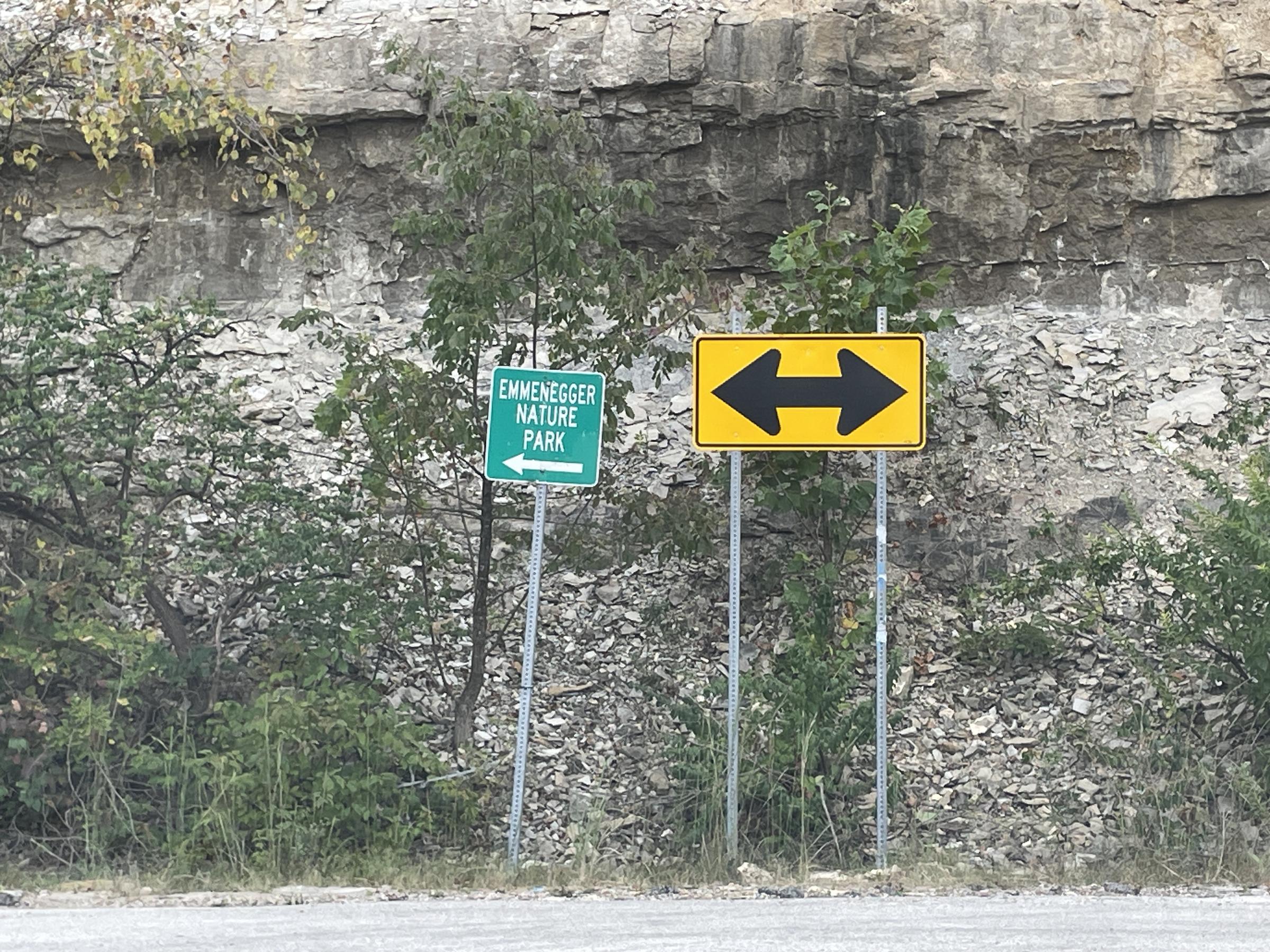 Emmenegger Nature Park Driving Sign
