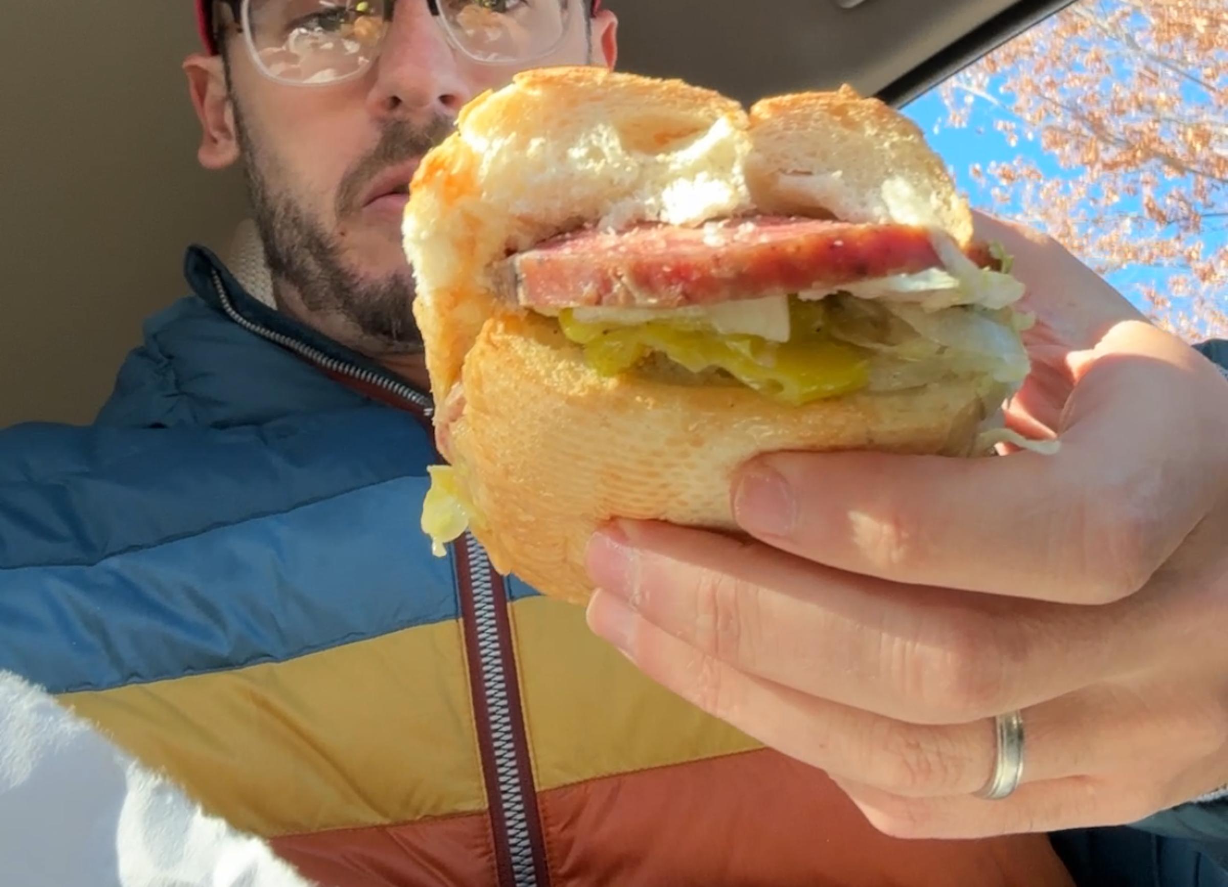 Gioia's Deli sandwich bite