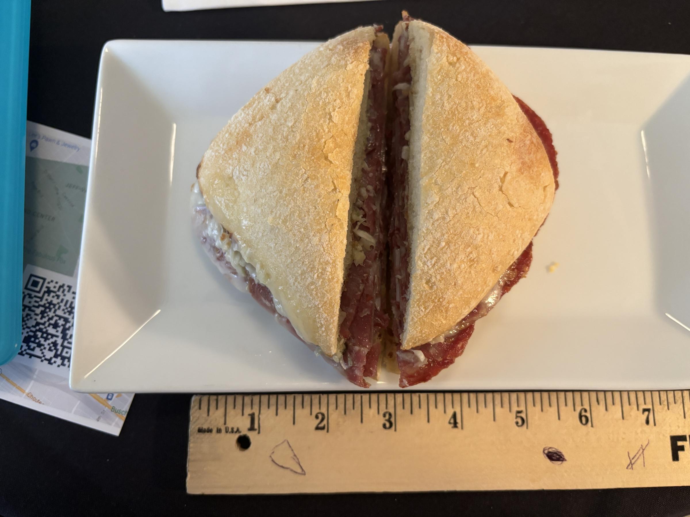 Parker's Table Salami Sandwich length