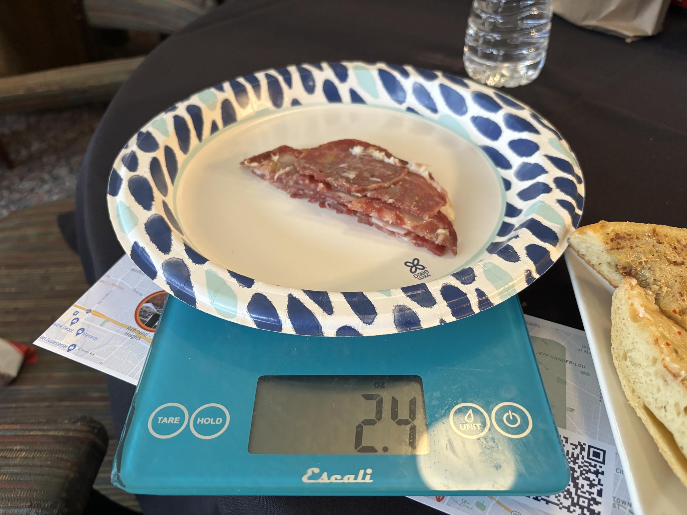 Parker's Table Salami Sandwich meat weight