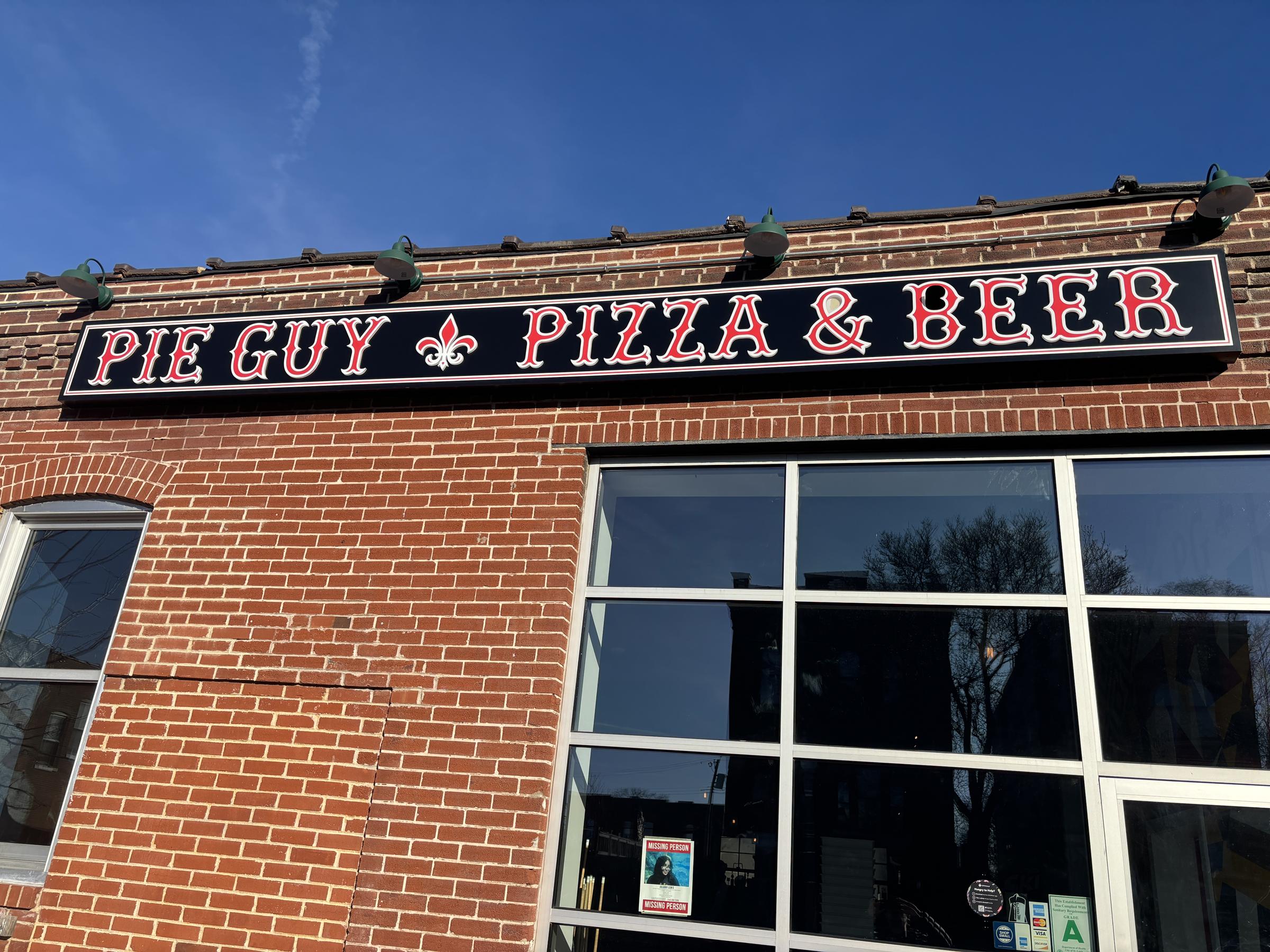Pie Guy Pizza signage