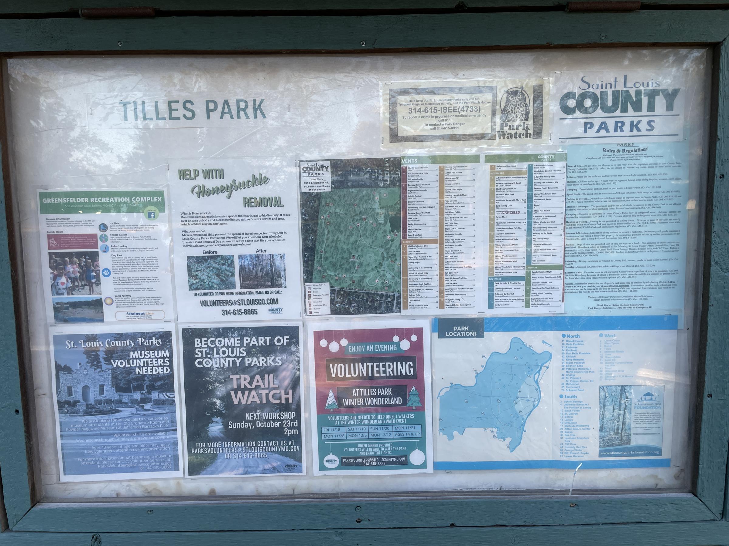 Tilles Park map