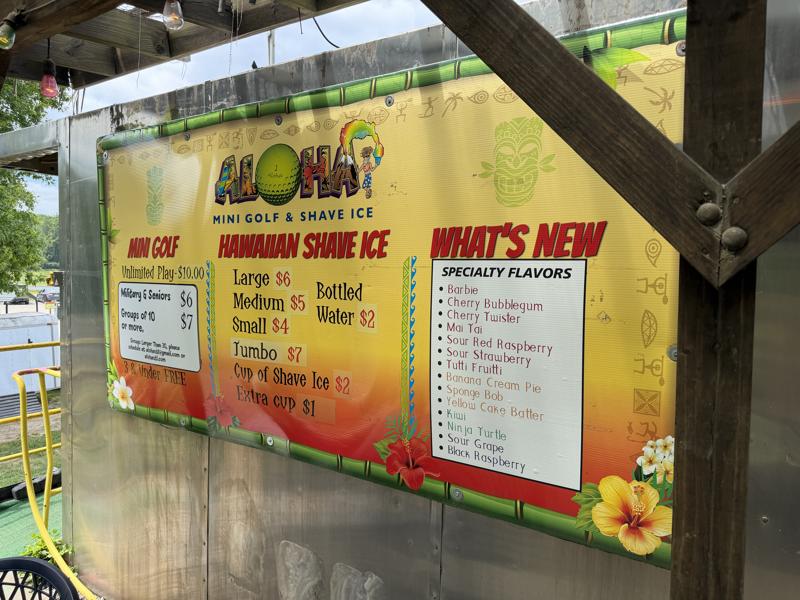 Shave Ice Menu
