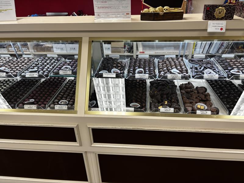 Chocolate Chocolate Chocolate chocolate display case
