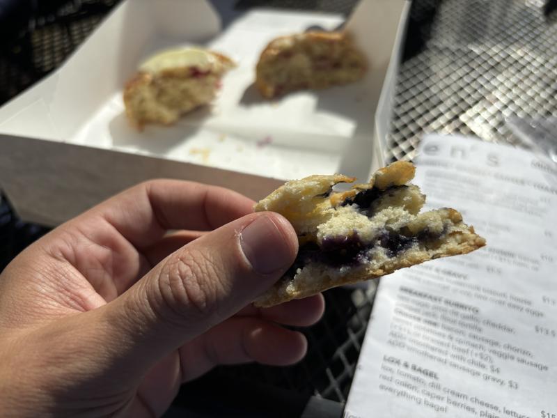 Colleens Cafe blueberry scorn bite