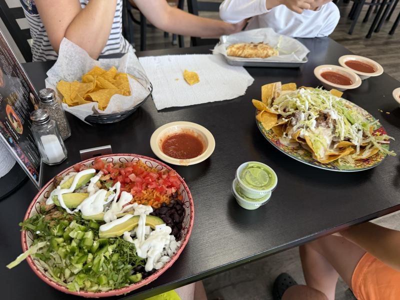 El Jarocho Tienda and Taqueria full table spread