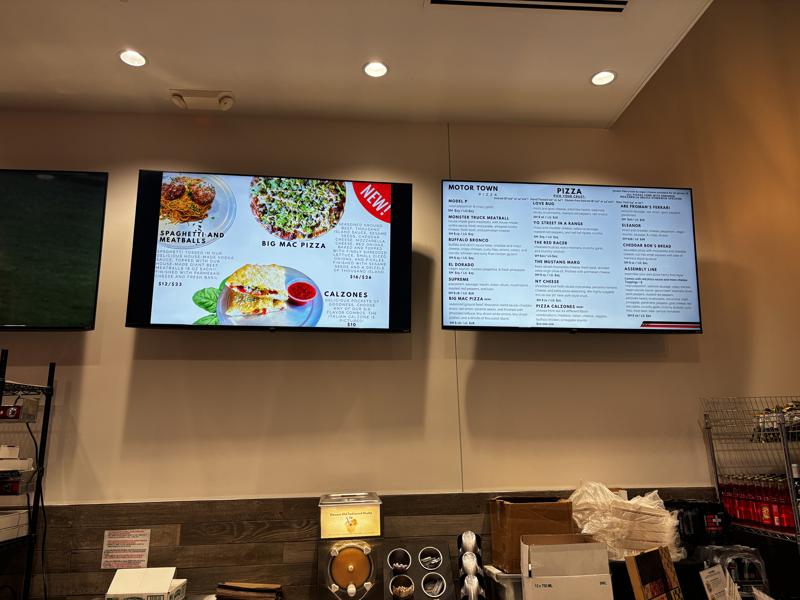 Motor Town Pizza menu