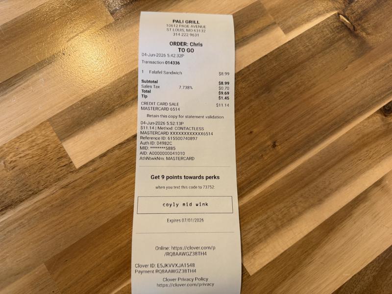 Receipt