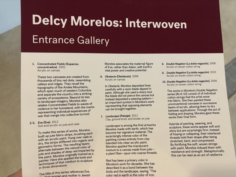 Pulitzer Arts Foundation entrance gallery placard