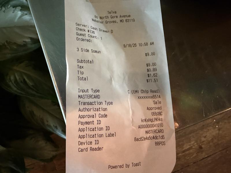 Receipt